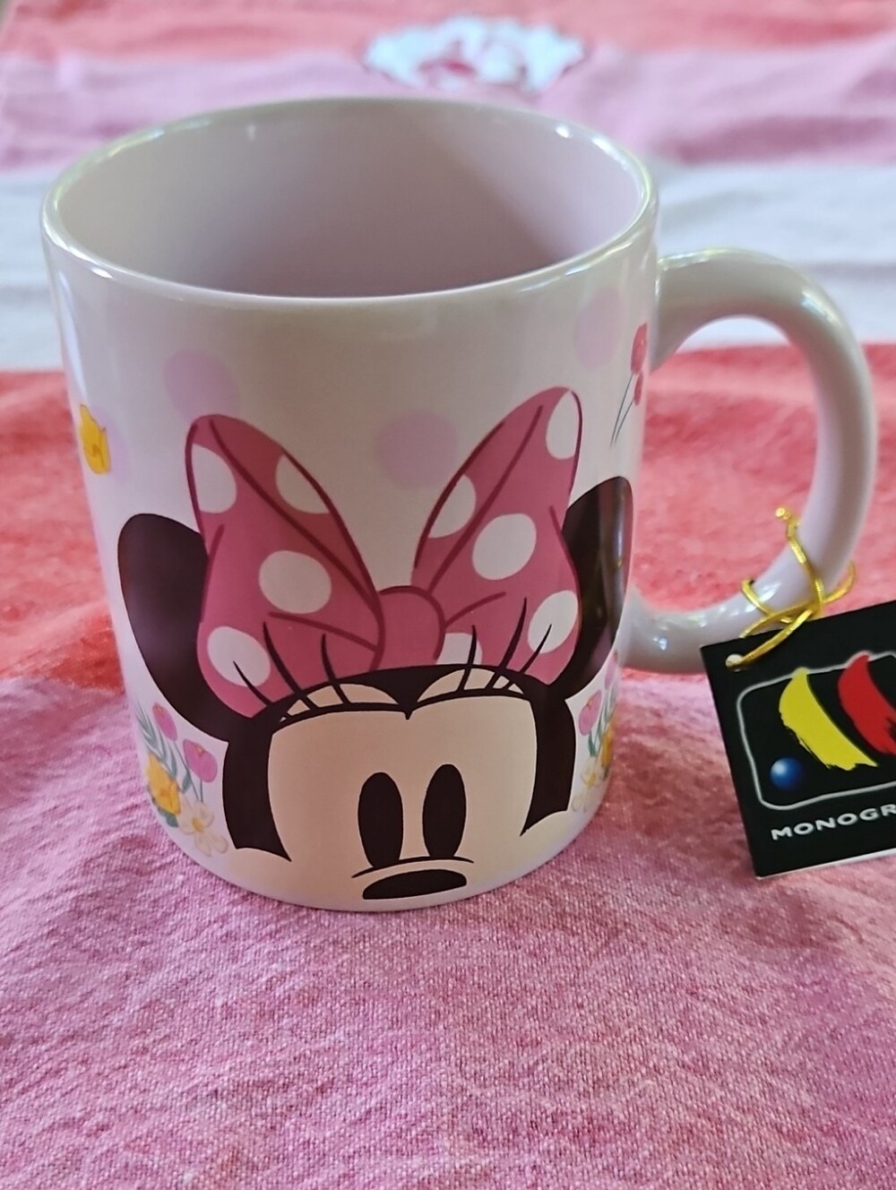 Disney Minnie Peek-A-Boo Mug,  Pale Pink